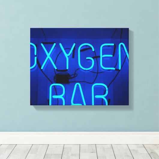 Sauerstoff-Bar Leinwanddruck (Insitu (Holzboden))
