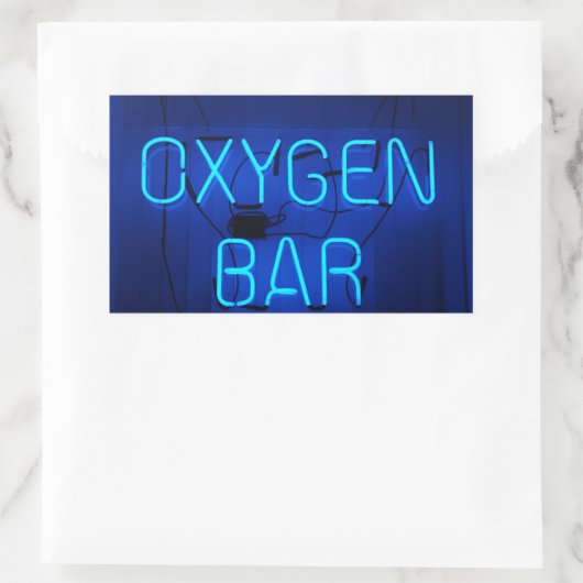 Sauerstoff-Bar Rechteckiger Aufkleber (Tasche)