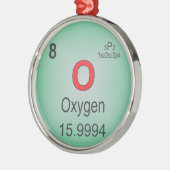 Sauerstoff-einzelnes Element des Periodensystems Ornament Aus Metall (Links)
