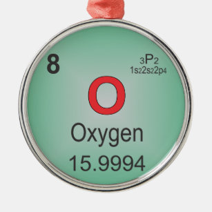 Sauerstoff-einzelnes Element des Periodensystems Ornament Aus Metall