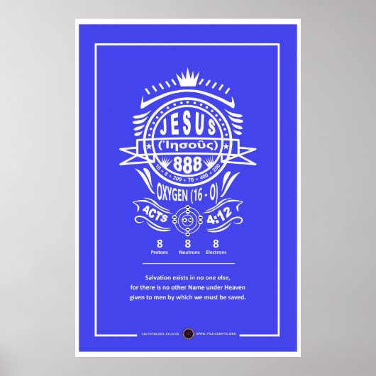 Sauerstoff Jesus 888 Poster (Vorne)