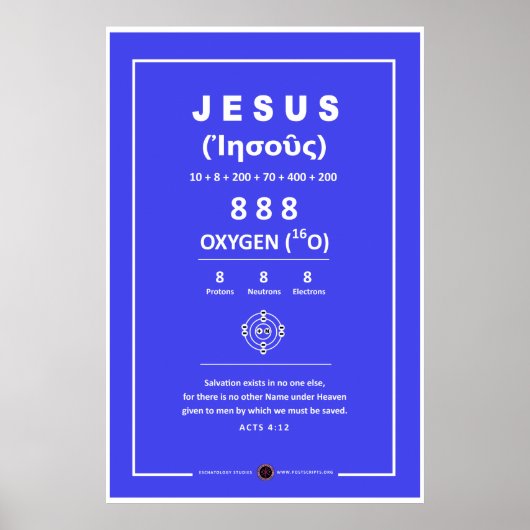 Sauerstoff Jesus 888 Poster (Vorne)