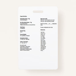 Sauerstoffdurchsatz und UmrechnungsTags Ausweis