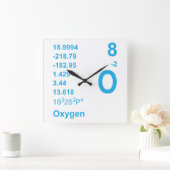 Sauerstoffsäulenuhr (blau) quadratische wanduhr (Zuhause)
