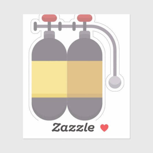 Sauerstofftank Aufkleber (Blatt)