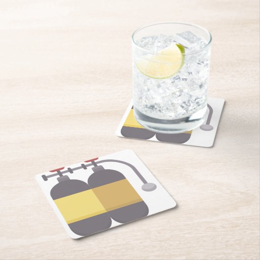 Sauerstofftank Rechteckiger Pappuntersetzer (Vor Ort)