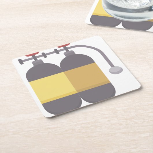 Sauerstofftank Rechteckiger Pappuntersetzer (angewinkelt)