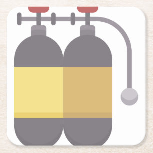 Sauerstofftank Rechteckiger Pappuntersetzer