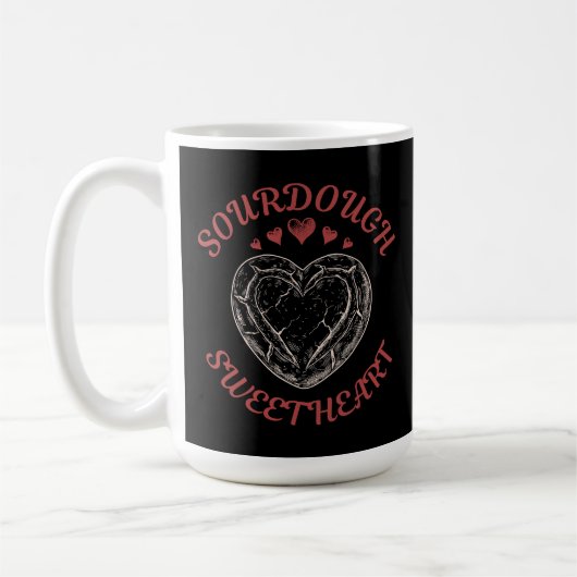 Sauerteig-Schatz – Lustiges Valentins-Pun-Geschenk Kaffeetasse (Links)