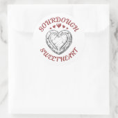 Sauerteig-Schatz – Lustiges Valentinsgeschenk Runder Aufkleber (Tasche)