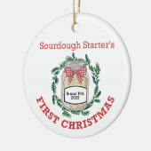 Sauerteig-Starter-Weihnachten: Namen hinzufügen Keramik Ornament (Links)
