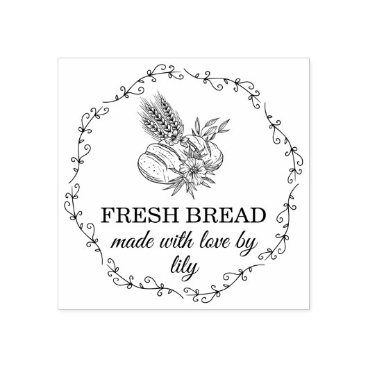 Sauerteigbrot Backen Gummistempel (Prägung)