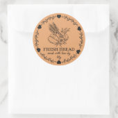 Sauerteigbrot Backen Runder Aufkleber (Tasche)