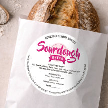 Sauerteigbrot Trendy Pink Cottage Law Label