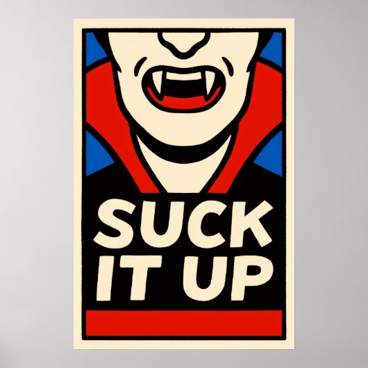 Saug es auf | Retro Vampir Poster (Vorne)
