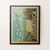 Saugatuck Beach Vintage Puzzle (Vertikal)