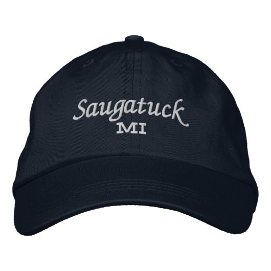 Saugatuck Michigan bestickter Baseballhut Bestickte Baseballkappe (Vorderseite)