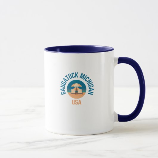 Saugatuck Michigan Heimat-Kaffeekoffe Tasse (Rechts)
