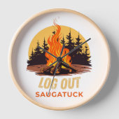 Saugatuck Michigan Lagerfeuer Uhr (Vorderseite)