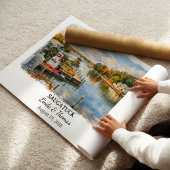 Saugatuck Michigan Poster, Aquarell, Maßgeschneide Poster