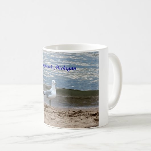 Saugatuck, Michigan-Strand-Tasse Kaffeetasse (VorderseiteRechts)