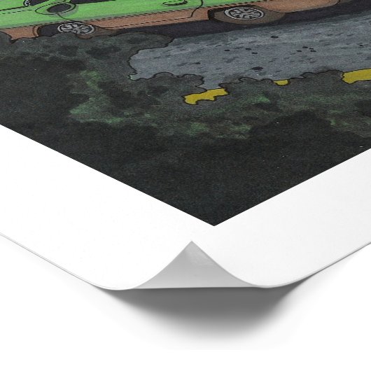 Saugatuck (Nacht) großes Poster (Ecke)