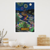 Saugatuck (Nacht) großes Poster (Küche)