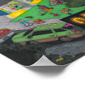 Saugatuck Night Poster (Kleines 13" x 19") (Ecke)