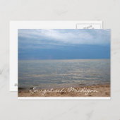 Saugatuck, ovale Strand-Postkarte Michigans Postkarte (Vorne/Hinten)