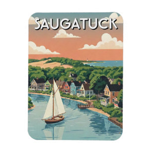 Saugatuck Segelboot Michigan Reise Magnet