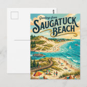 Saugatuck Strand Michigan Postkarte (Vorne/Hinten)