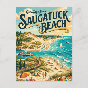 Saugatuck Strand Michigan Postkarte
