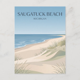 Saugatuck Strand Michigan Postkarte
