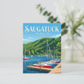 Saugatuck USA Postkarte (Stehend Vorderseite)