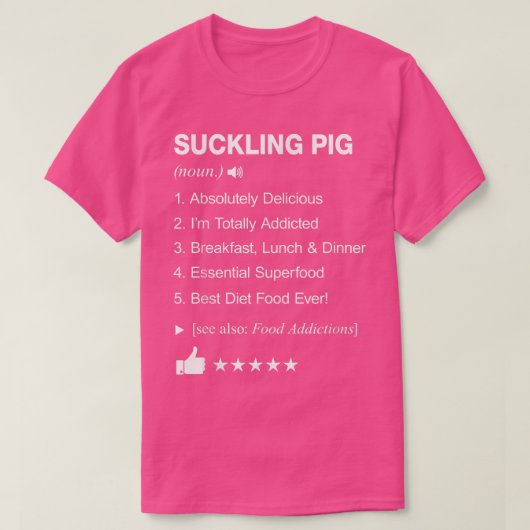 Saugende Schweinedefinition bedeutet "Funny" T-Shirt (Design vorne)