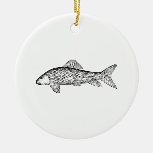 Sauger-Fisch-Kunst Keramik Ornament (Vorne)