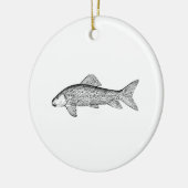 Sauger-Fisch-Kunst Keramik Ornament (Links)