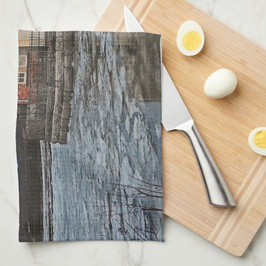 Saugerties Leuchtturm Geschirrtuch (Viertel Falte)