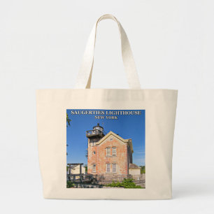 Saugerties Lighthouse, Hudson River New York Jumbo Stoffbeutel