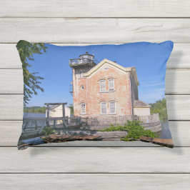 Saugerties Lighthouse, Hudson River New York Kissen Für Draußen