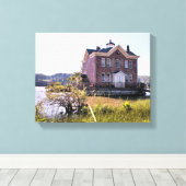 Saugerties Lighthouse, Hudson River New York Leinwanddruck (Insitu (Holzboden))