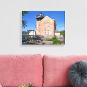 Saugerties Lighthouse, Hudson River New York Leinwanddruck (Insitu (Wohnzimmer))