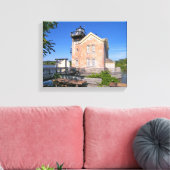 Saugerties Lighthouse, Hudson River New York Leinwanddruck (Insitu (Wohnzimmer))