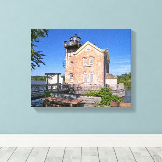 Saugerties Lighthouse, Hudson River New York Leinwanddruck (Insitu (Holzboden))
