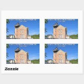 Saugerties Lighthouse, Hudson River New York Rechteckiger Aufkleber (Blatt)