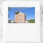 Saugerties Lighthouse, Hudson River New York Rechteckiger Aufkleber (Tasche)