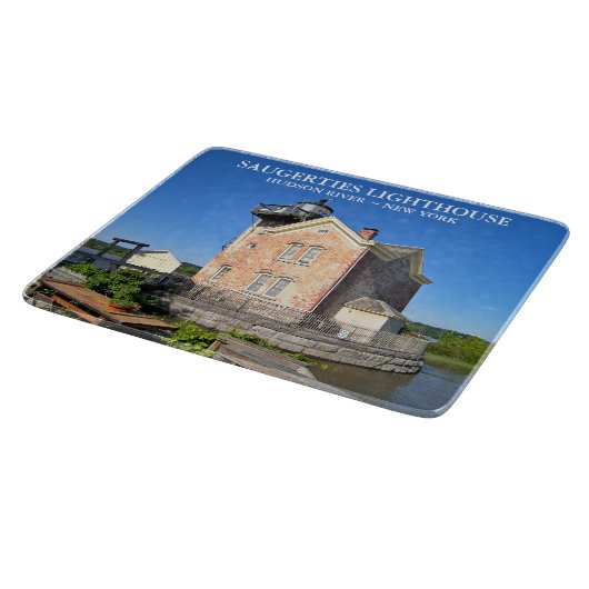 Saugerties Lighthouse, New York Cutting Board Schneidebrett (Ecke)