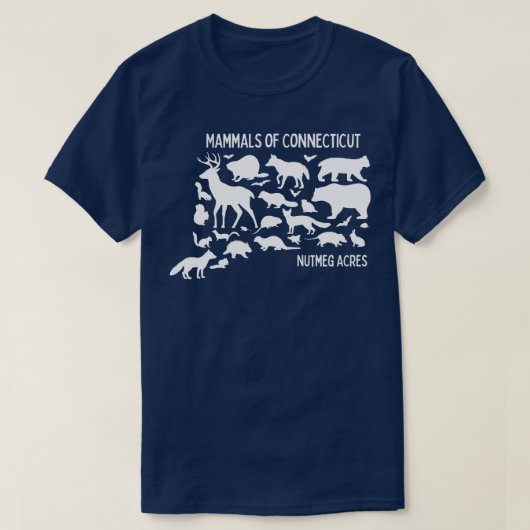 Säugetiere von Connecticut TShirt (Design vorne)