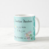 Säugling Baby Boy in Blue mit Blume Kaffeetasse (VorderseiteRechts)