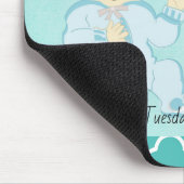 Säugling Baby Boy in Blue mit Blume Mousepad (Ecke)
